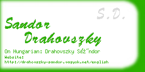 sandor drahovszky business card